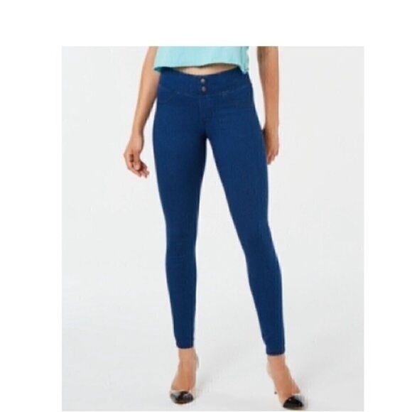 New HUE Women’s Original Smoothing Denim Leggings pants blue XS - Picture 3 of 5